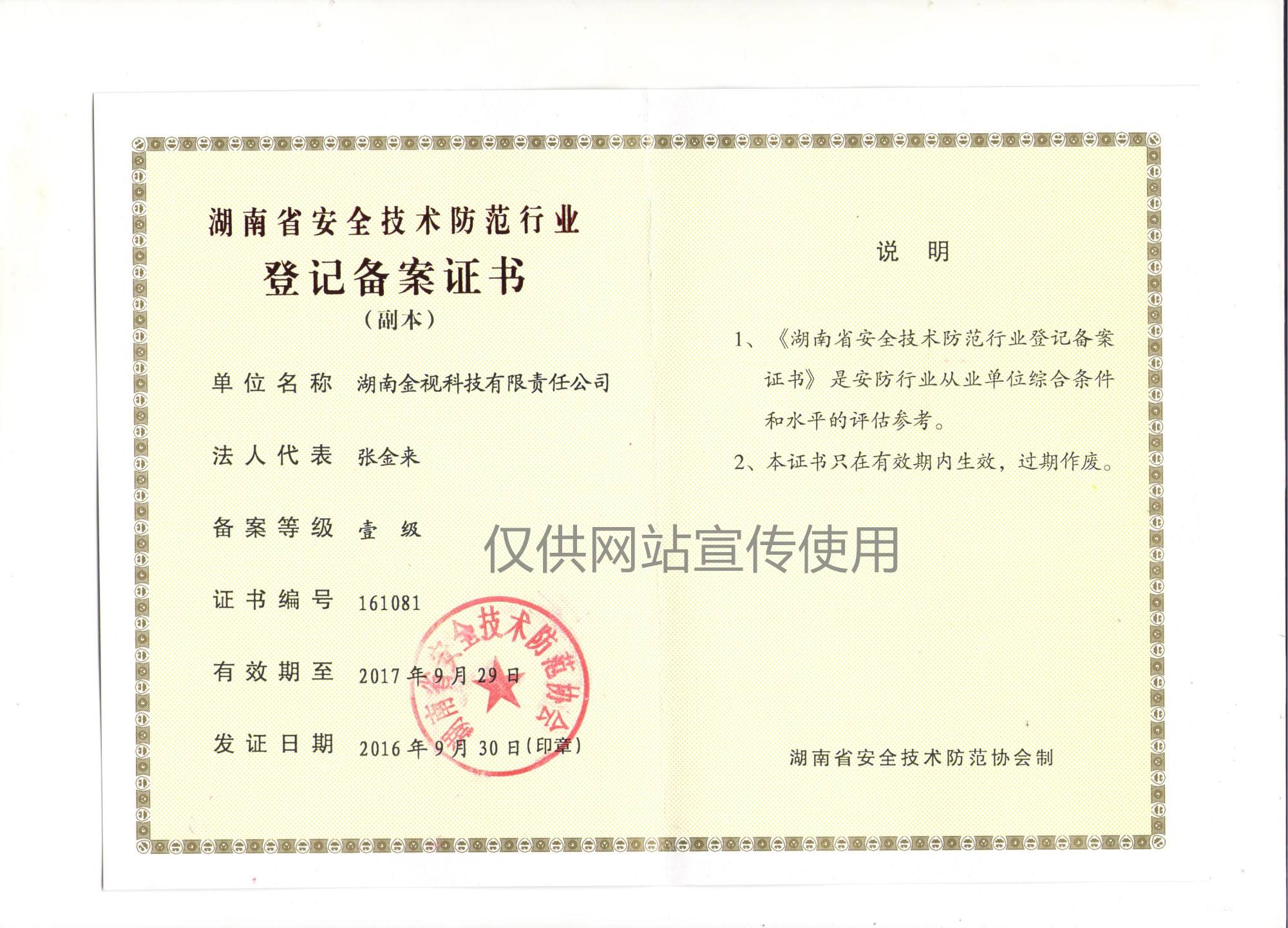 金视科技安防一级